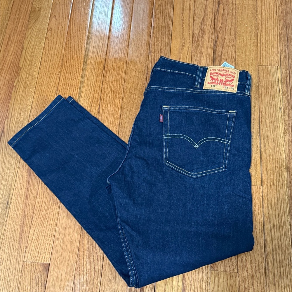 Levi’s 512 Slim Tapper Denim Jeans Dark Blue Men’s Size: 38x30 - New (Levis)